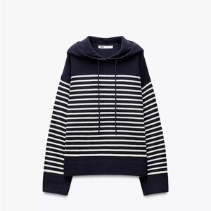 Zara striped knit hoodie